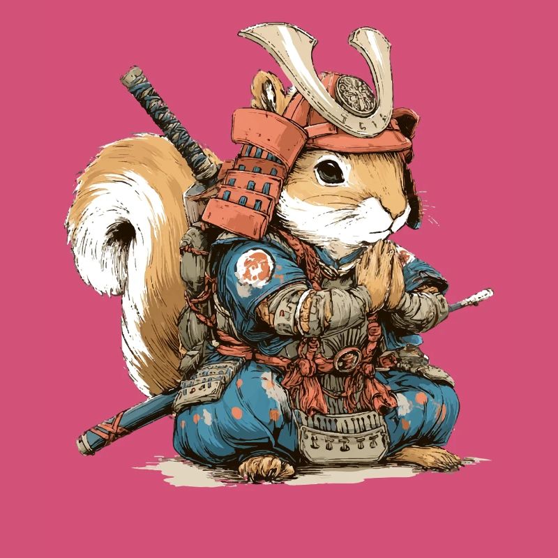 Eichhörnchen-Samurai-Rüstung