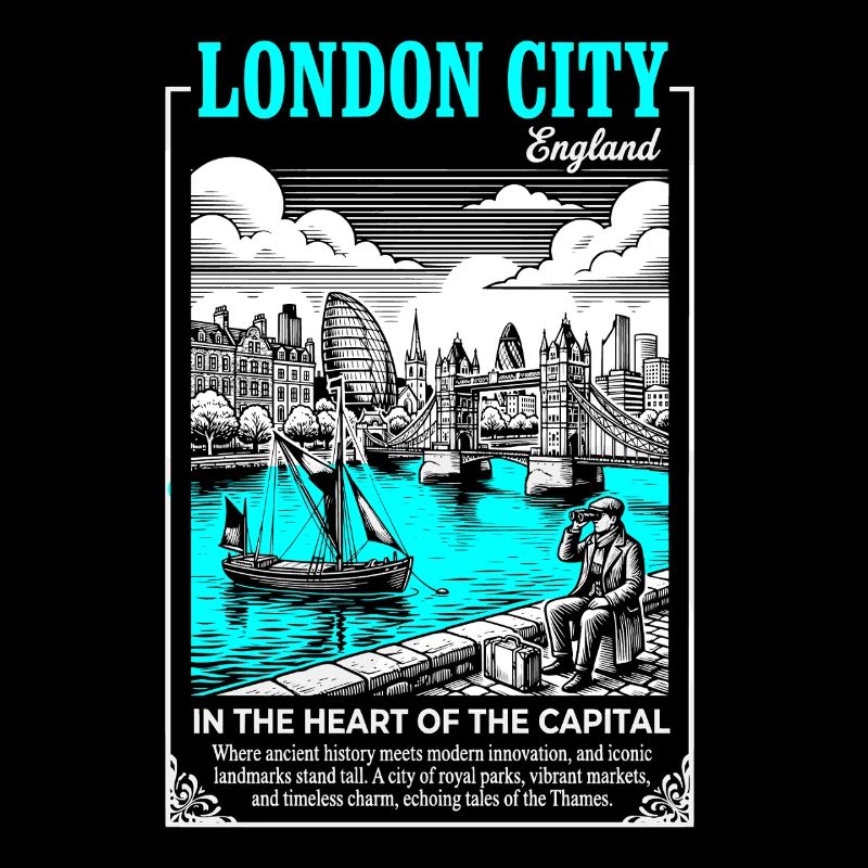 Néon bleu du port de Londres