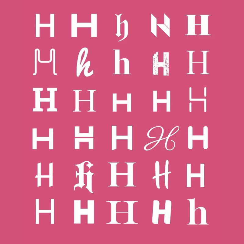 H Glyphs: Heraldic Typography Pattern