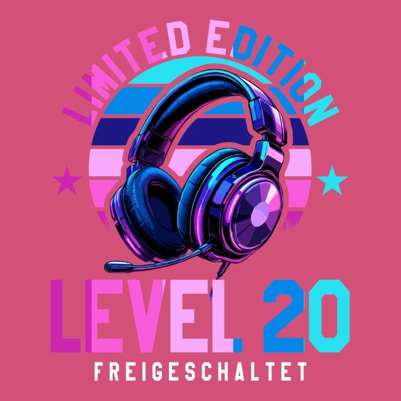 20. Geburtstag Junge Mädchen Gaming Level 20 Jahre