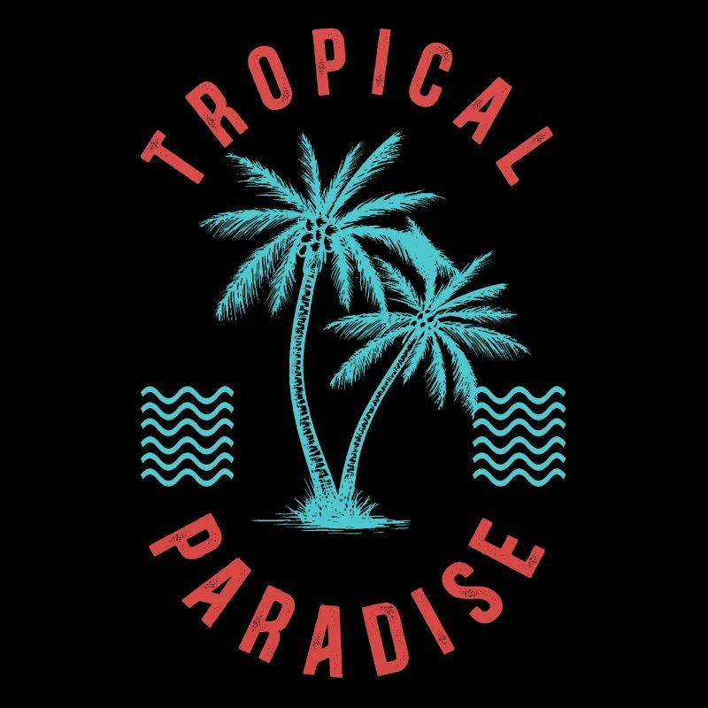 Tropical Paradise Retro Palm Abzeichen