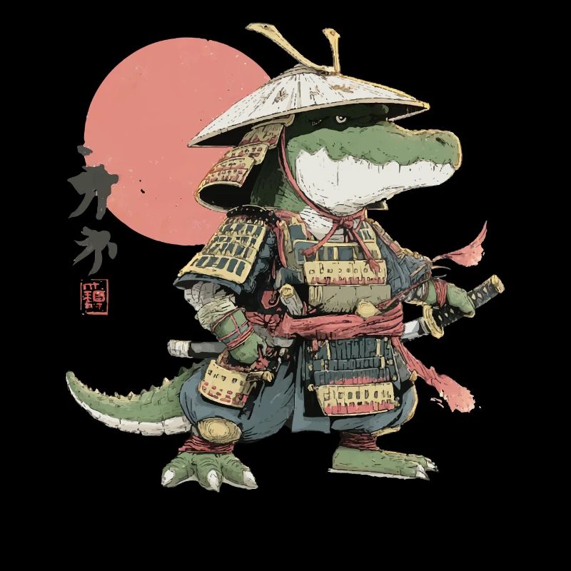 Samurai Alligator in Armor