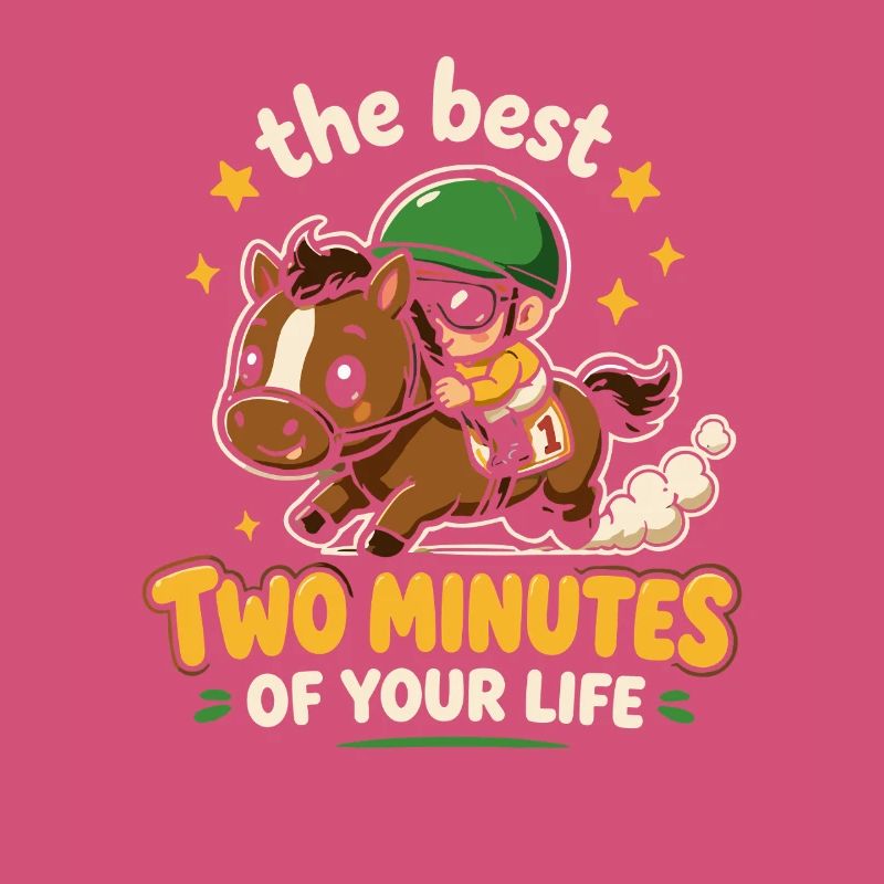 Course de sprint de chevaux de dessins animés