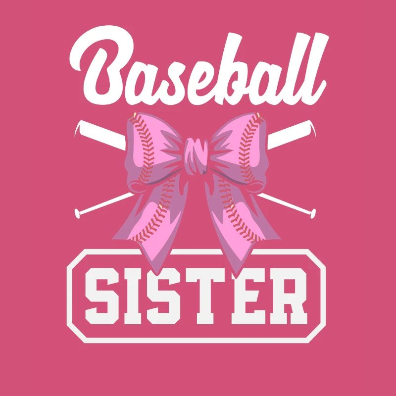 Baseball Schwester Schleife Schläger Pink