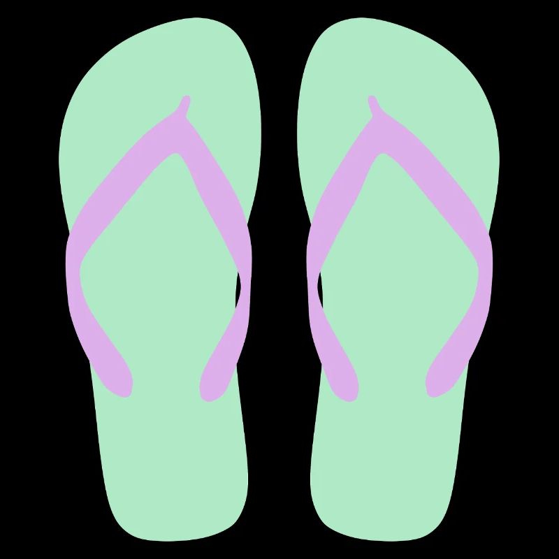 Mint Flip Flops Lavender Straps