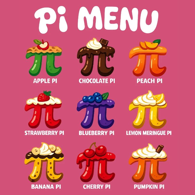 Pi Menu Mathématiques Conception de gâteau Pi Day