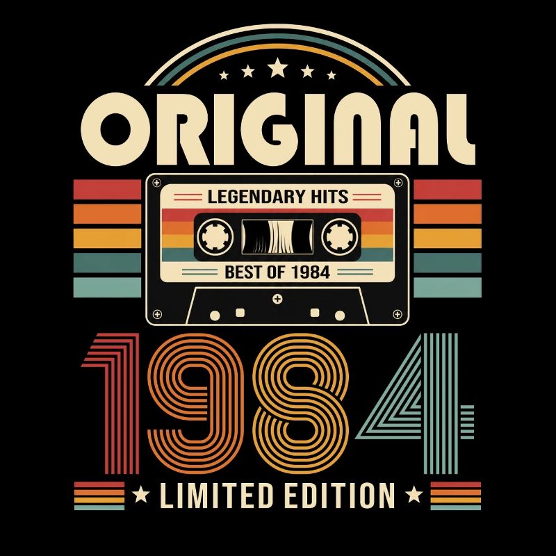 42e anniversaire Gift Man Cassette Best of 1984