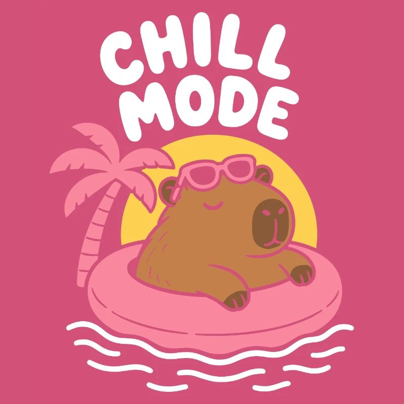 Capybara flottant en mode Chill