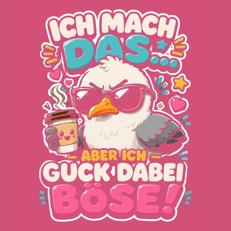 Ich mach das aber ich guck dabei böse Möwe Kaffee 
