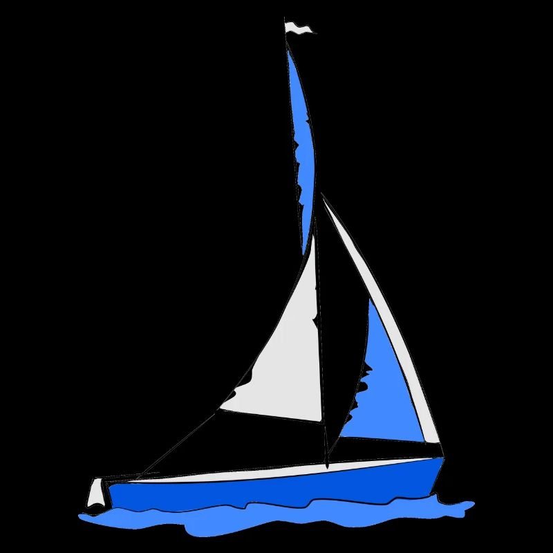 Voilier dans l’eau Bleu
