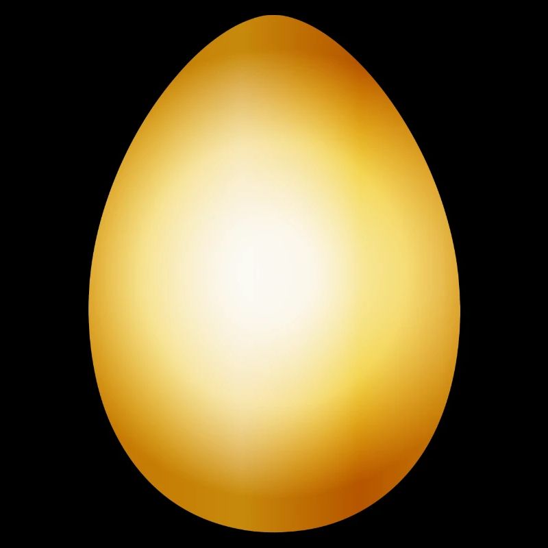 golden egg - gilded chicken egg for Easter