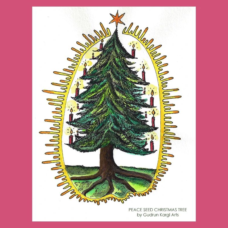 PEACE SEED CHRISTMAS TREE by Gudrun Kargl