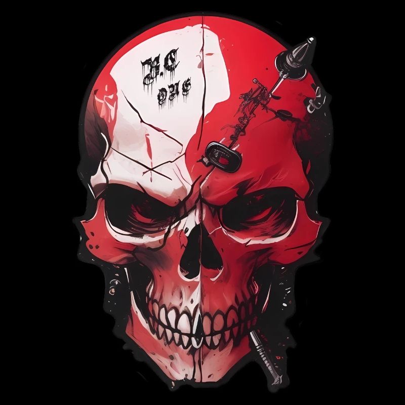 Totenkopf mit Böse Blick