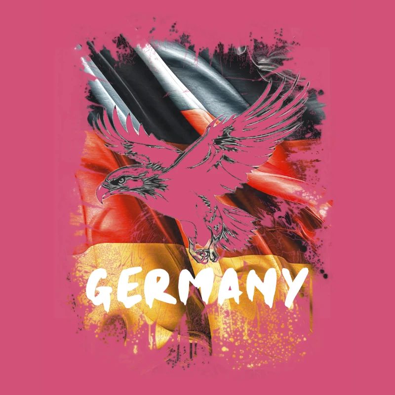 German eagle with Germany flag