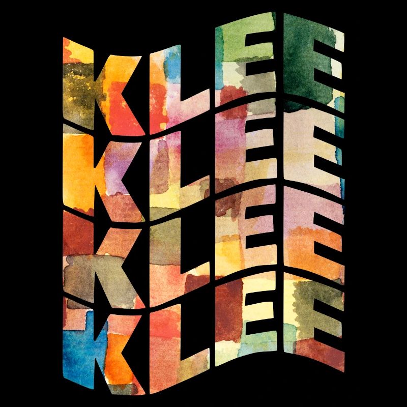 Paul Klee text wave effect t-shirt