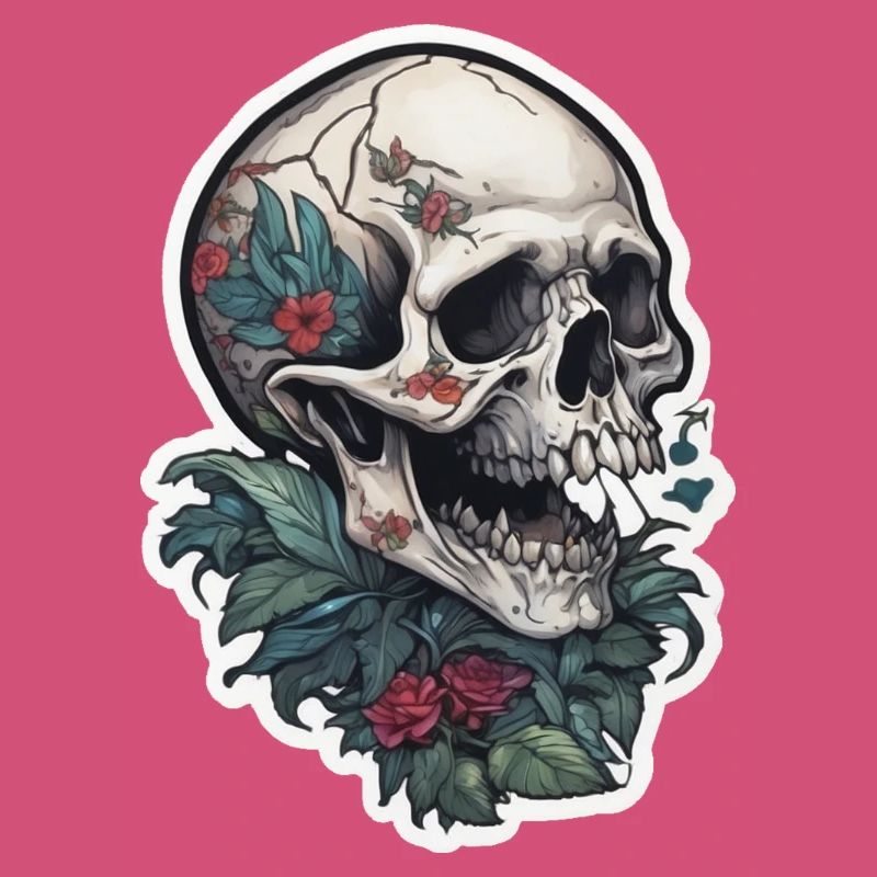 Conception de crâne d’impression de tatouage