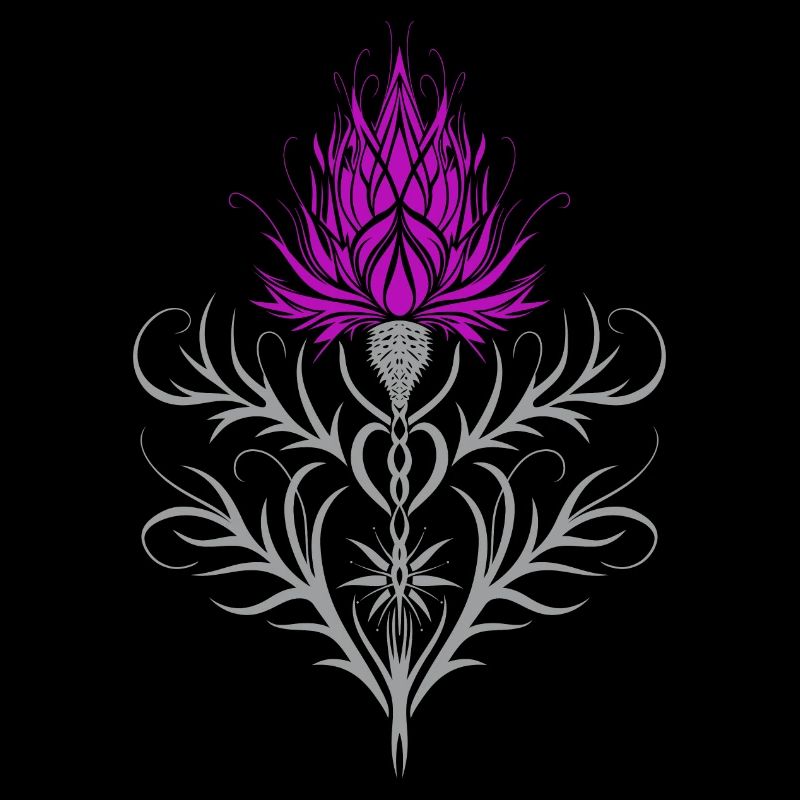 Distel Tattoo Scottish Thistle Botanical Art