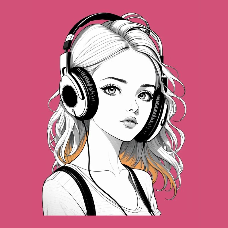 Musik Frau Mädchen Kopfhoerer Rave Geschenkidee