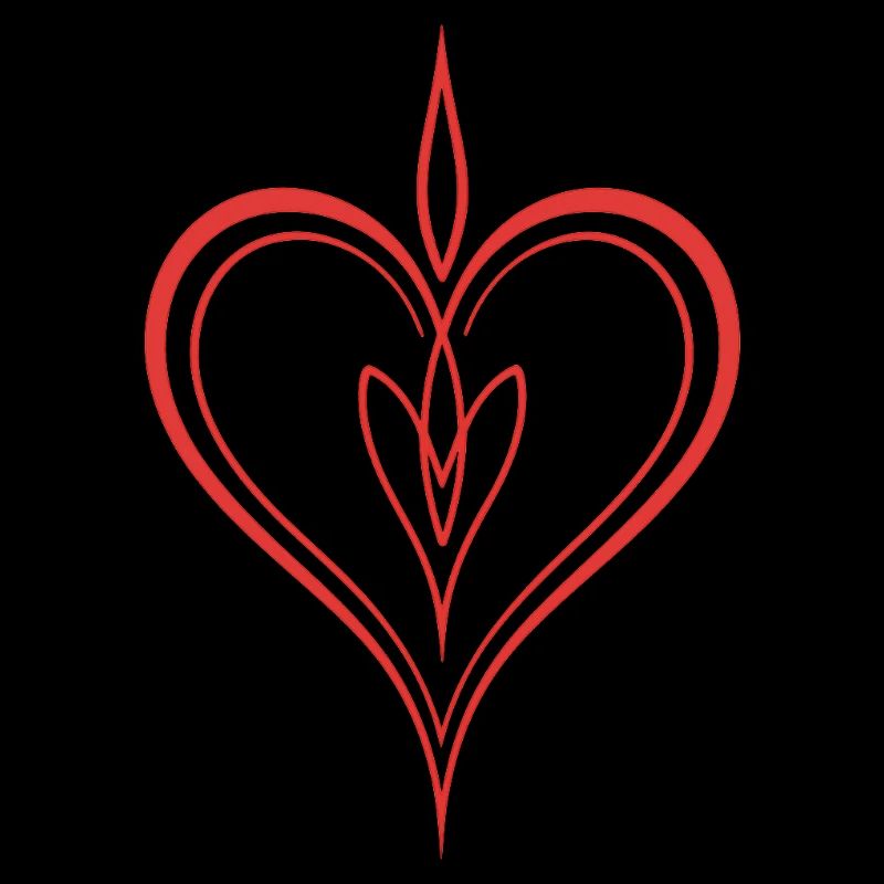 Cœur stylisé pinstriping