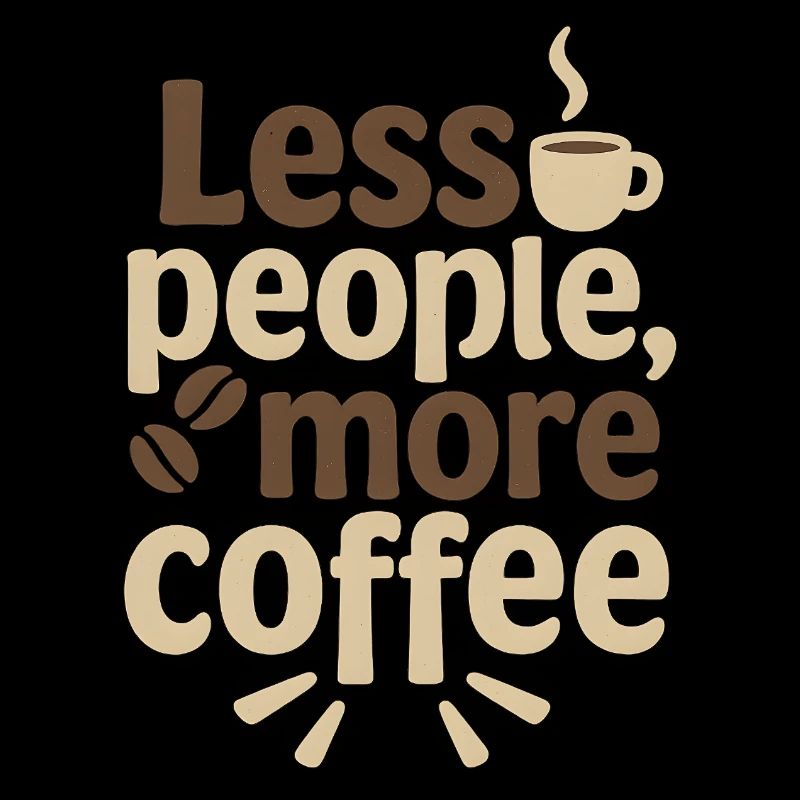 Illustration minimaliste de dicton de café