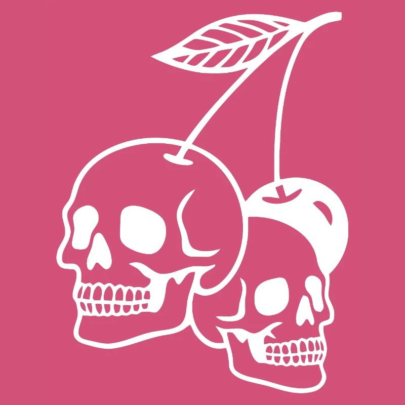 Dunkle Kirsche Schädel Illustration