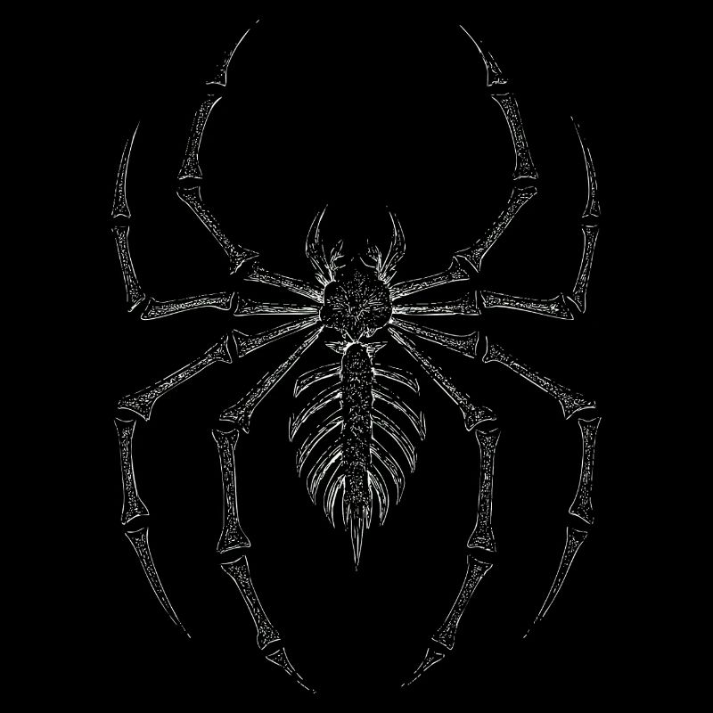 Gothic Skelett Spinne 90's