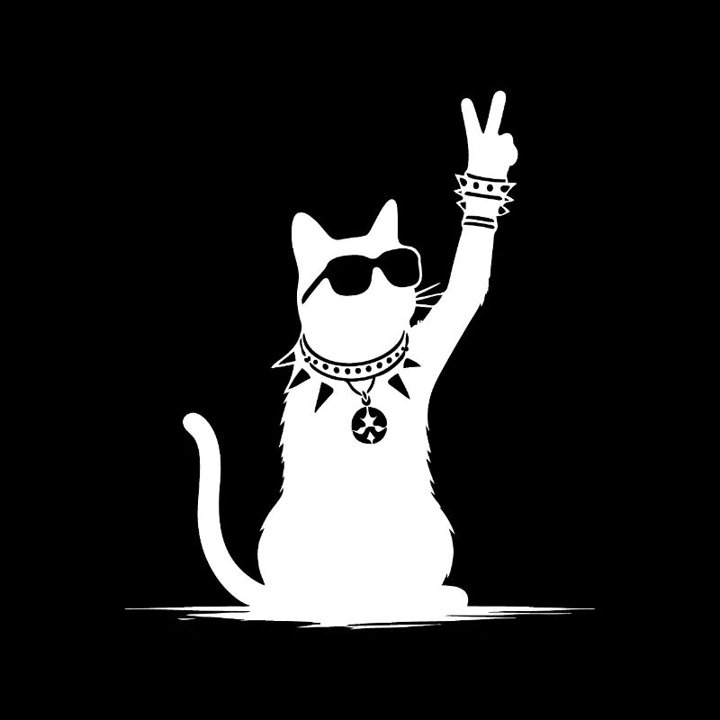 Rocker Cat Design – Cool & Loud