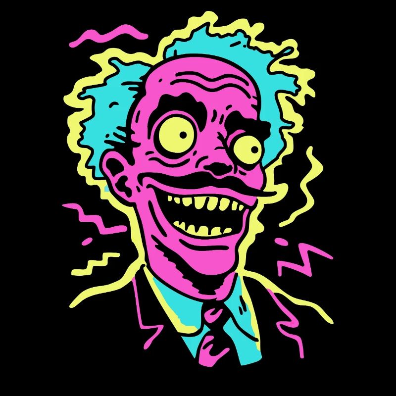 Neon Screaming Pop Art Portrait