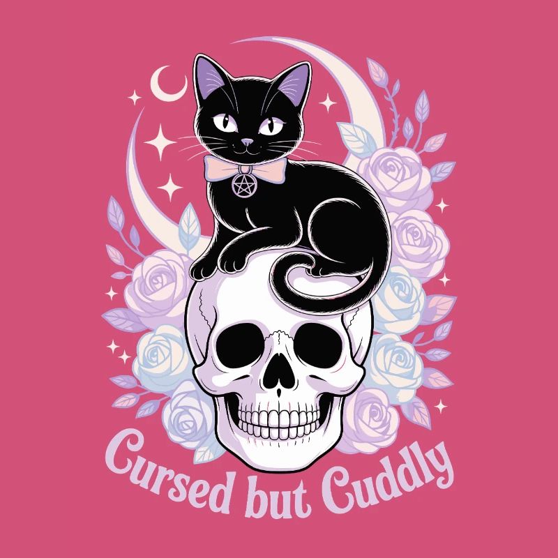 Cursed and Cuddly: Cat Skull