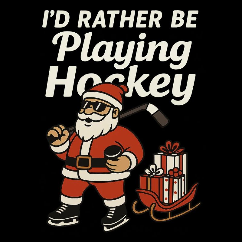 Lustiges Eishockey TShirt Weihnachtsgeschenk