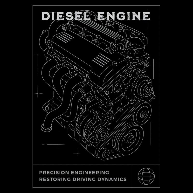 Plan de moteur diesel