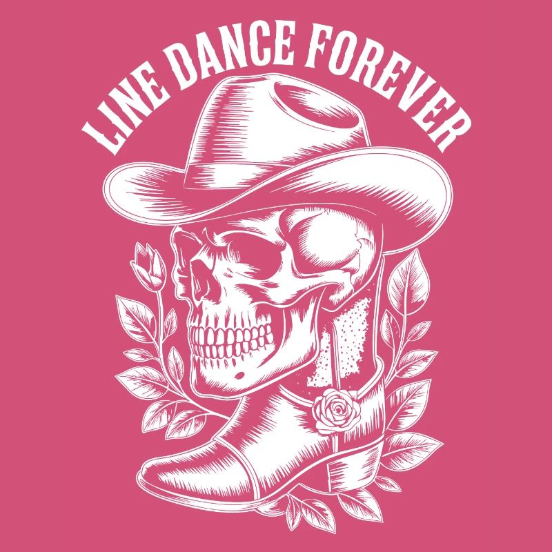 Line Dance Forever Skull