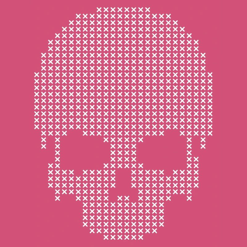 Geometric Skull Stitches Dotwork