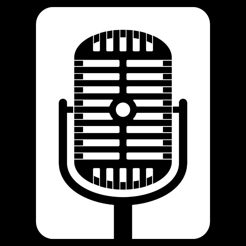 Retro Microphone Emblem