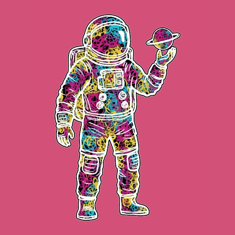 Space Astronaut Scribble Planet Scribbles