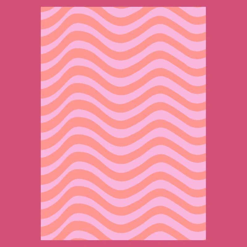 Stripe Wave Pattern - Pink Customizable