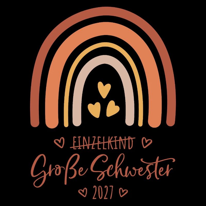 Große Schwester 2027 Boho Regenbogen 