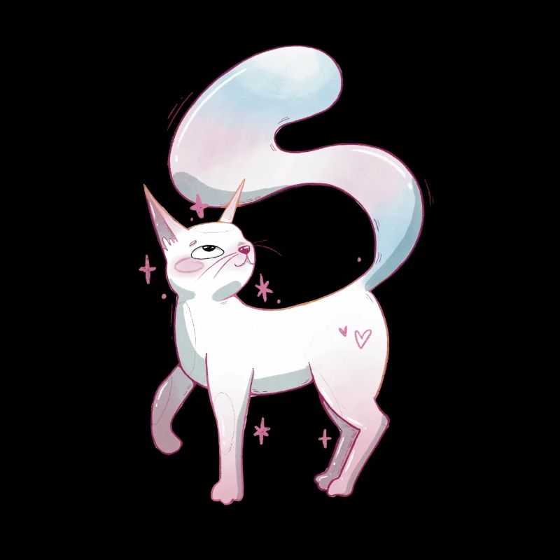 Fierté trans de chat mignon