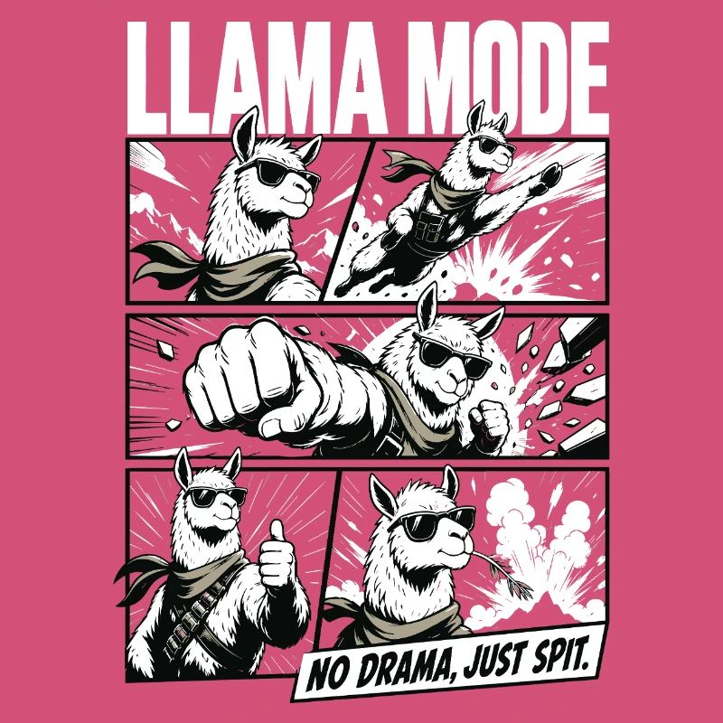 No Drama Llama Comic Vibes