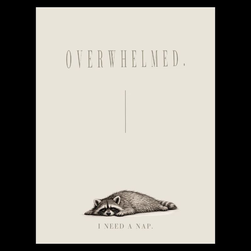 Overwhelmed Raccoon Meme
