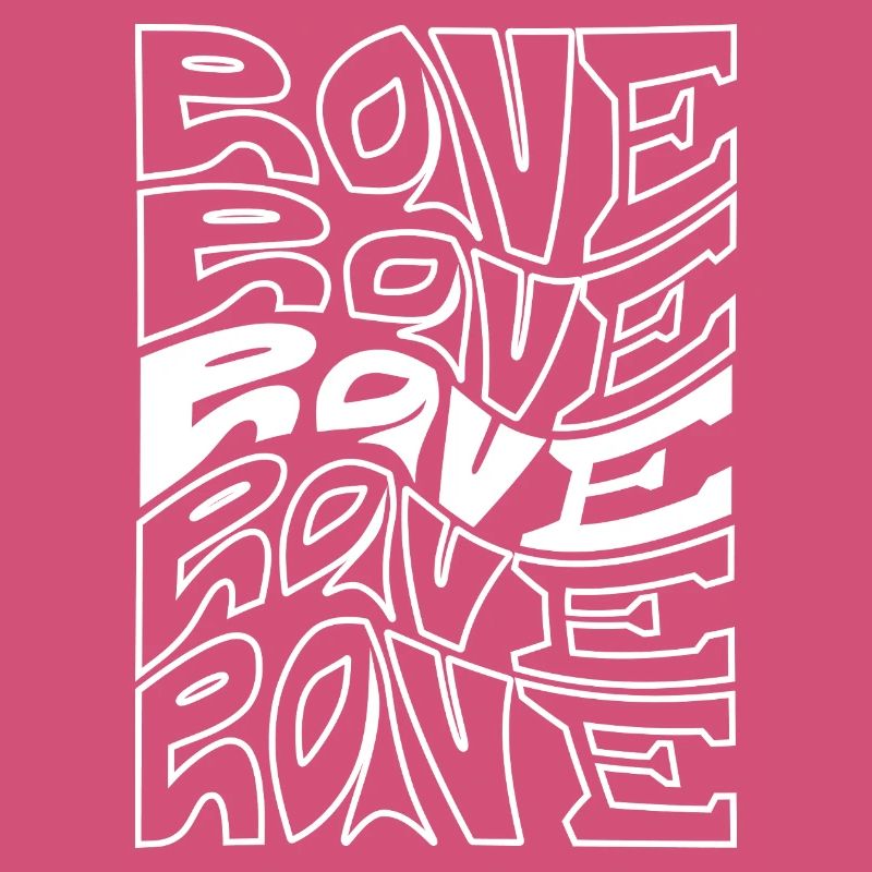 Rave Typography Waves Pattern