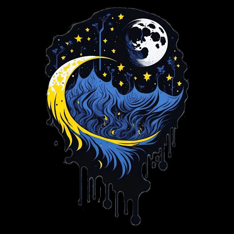 Lune et étoiles