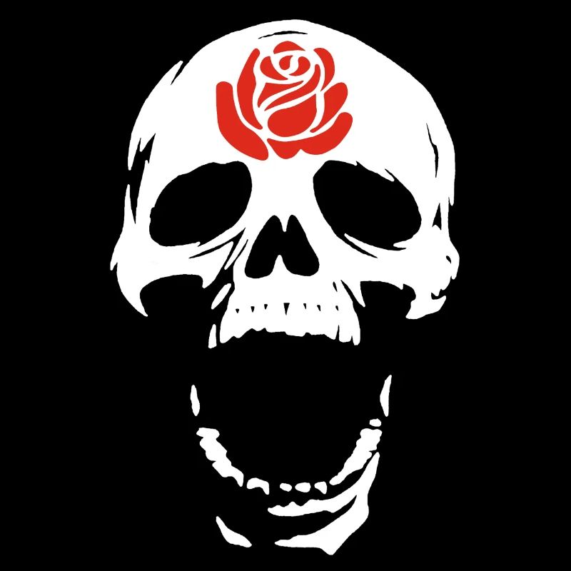 Le crâne blanc et la rose