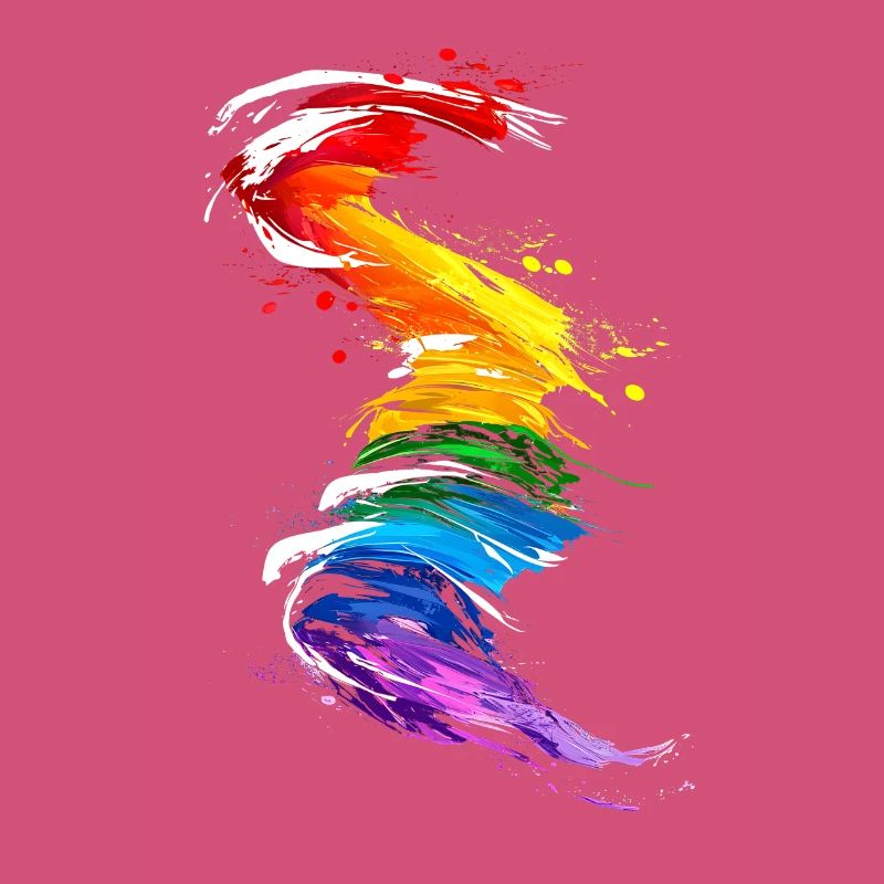 Abstraktes Regenbogen Pride Tornado Design - Lebendig
