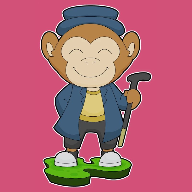 Bâton de marche Monkey Pensioner
