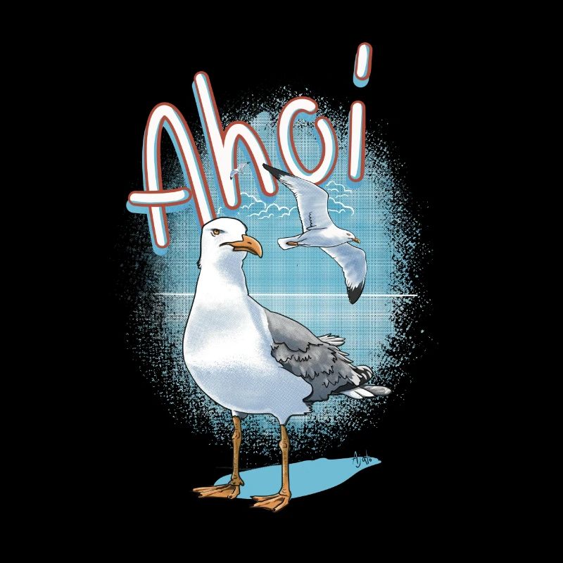 Ahoy illustration de mouette