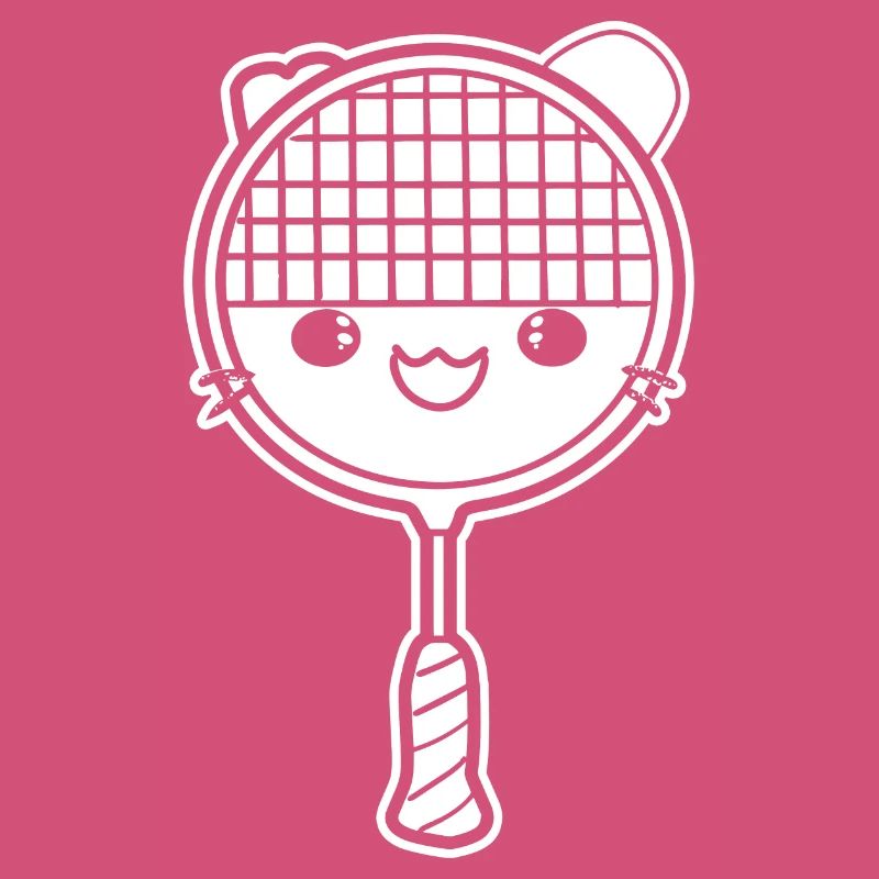 Badmintonschläger Comic Stil