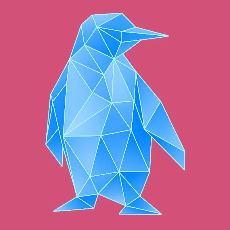 Diamond Penguin Geometric Design