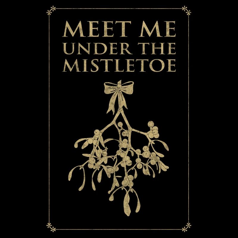 Meet Me Under The Mistletoe - Style rétro en or
