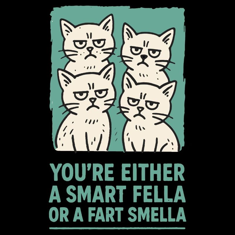 Schlauer Kerl oder Smella Katzen Meme Humor